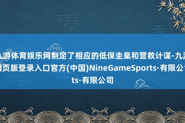 九游体育娱乐网制定了相应的低保圭臬和营救计谋-九游网页版登录入口官方(中国)NineGameSports·有限公司