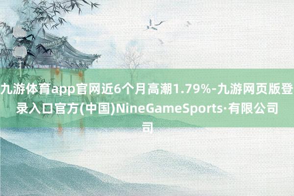 九游体育app官网近6个月高潮1.79%-九游网页版登录入口官方(中国)NineGameSports·有限公司